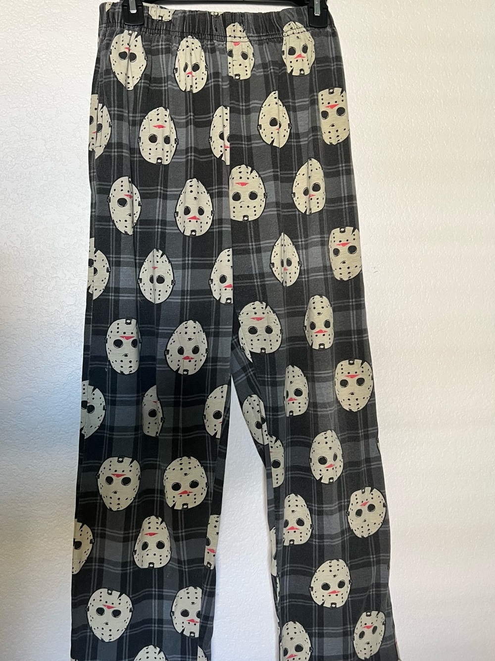 Black Plaid PJ Pants with Jason Print